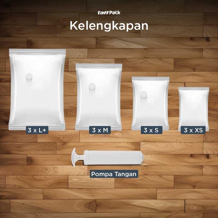 Kantong Plastik Pakaian Vacuum Compression Bag 12Pcs - Wh021
