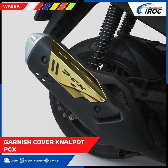 COVER GARNISH KNALPOT PCX 160 AKSESORIS PCX 160 TUTUP KNALPOT YAMAHA PCX NEW MUFFLER HONDA PCX