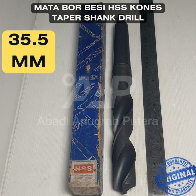 Taper Shank Drill 35.5 mm / Mata Bor Besi HSS Kones