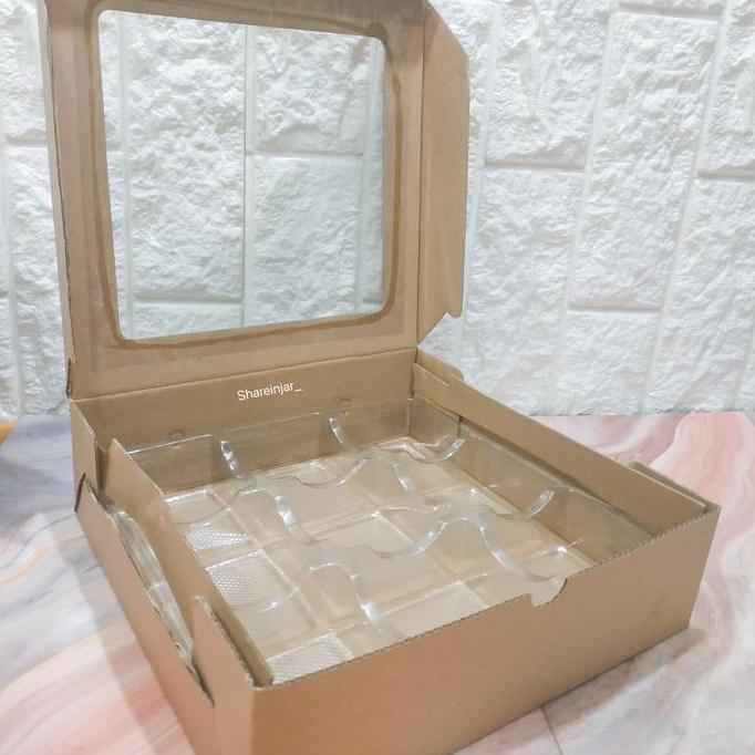 Kotak Box Mika Sekat 9 Pudding Mini Cookies Cake Dus Packaging