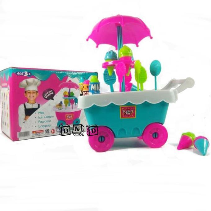 Mainan Anak Ice Cream Store Play Set Gerobak Penjual Es Krim IM-3202