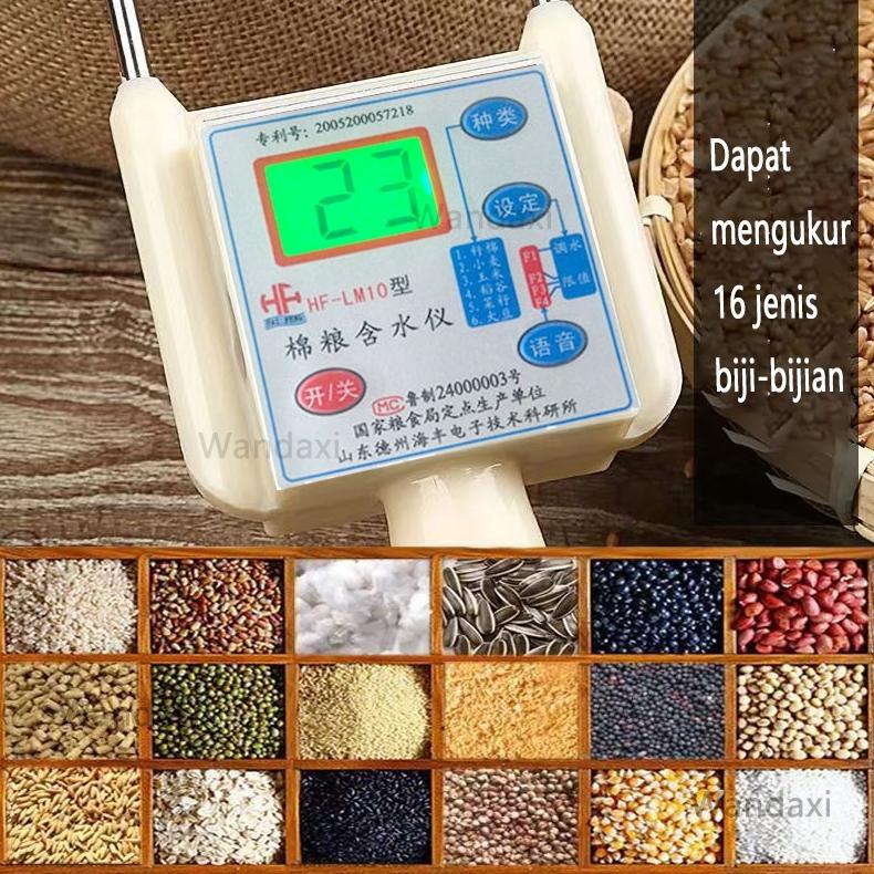 GaransiTester Kadar Air Grain Moisture Meter Akurasi 0.1(Tester kadar air jagung, beras, kopi, dll) 