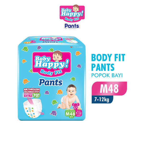 Baby Happy Pants Popok Bayi Celana M 48 x2 - Gambar 2