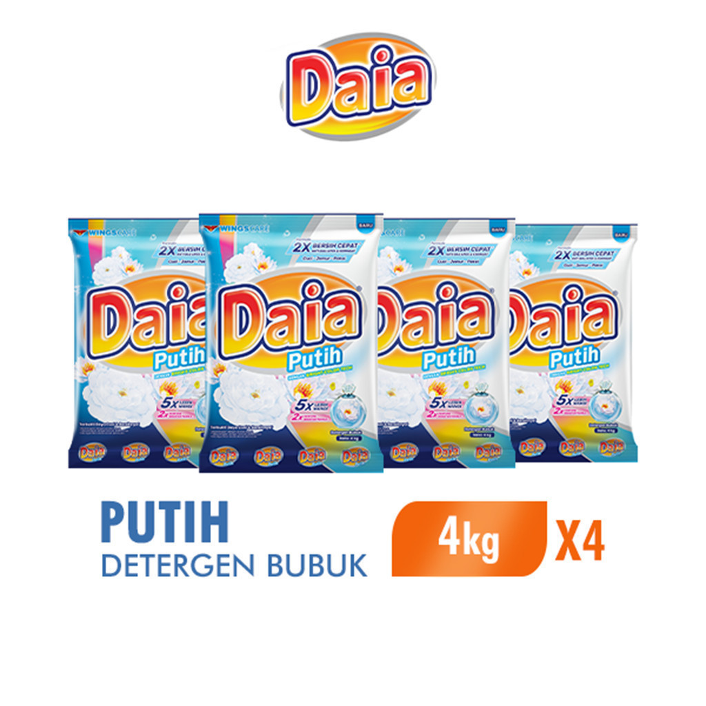 Daia Detergen Bubuk Putih 4 kg x4