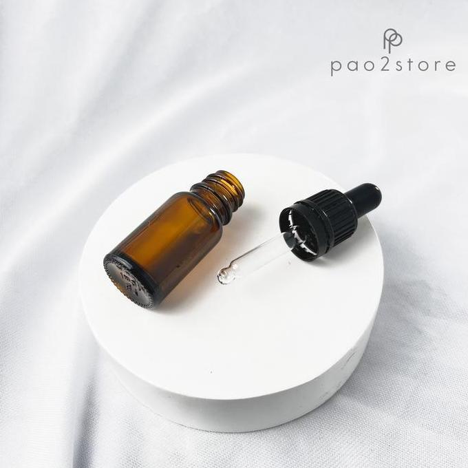 Botol Pipet Kaca Tebal Amber Coklat - Pipet serum