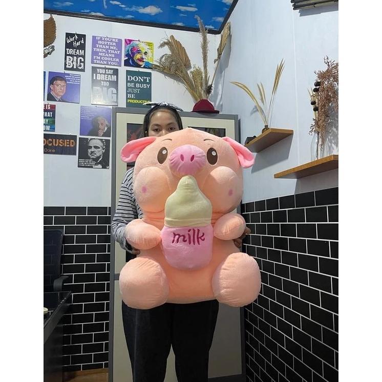 Boneka Piggy Dot Jumbo / Boneka Lucu Imut / Boneka Susu Babi Besar