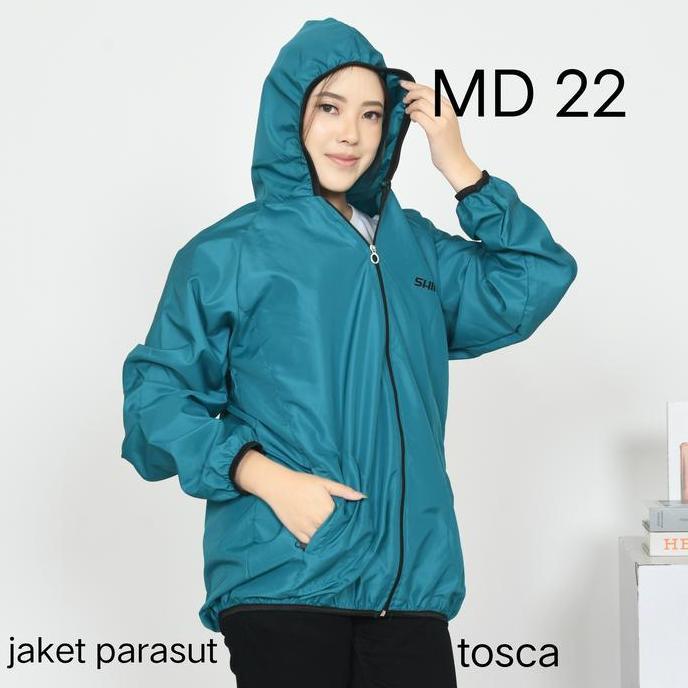 jaket parasut olahraga bersepeda jogging trampolin zumba fitness senam mancing sauna suit