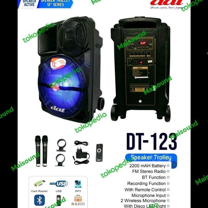 SPEAKER PORTABLE DAT DT 123 12 INCH DAT DT123 ORIGINAL 12INCH Terlaris