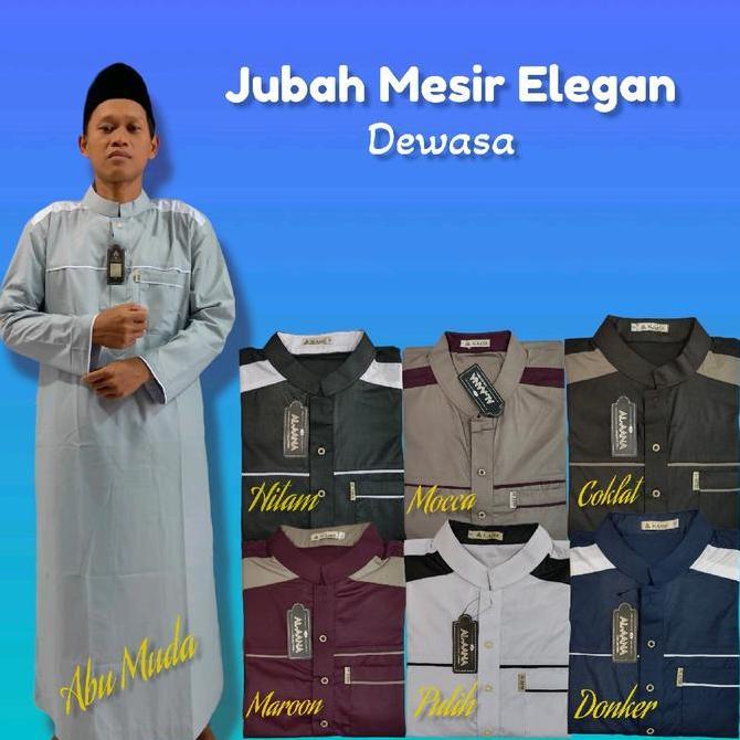 jubah mesir elgan gamis pria dewasa Muslim