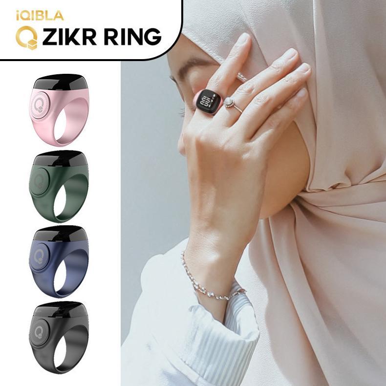 IQibla Zikr Smart Ring Cincin Tasbih Muslim Bluetooth Ring LED Display Digital