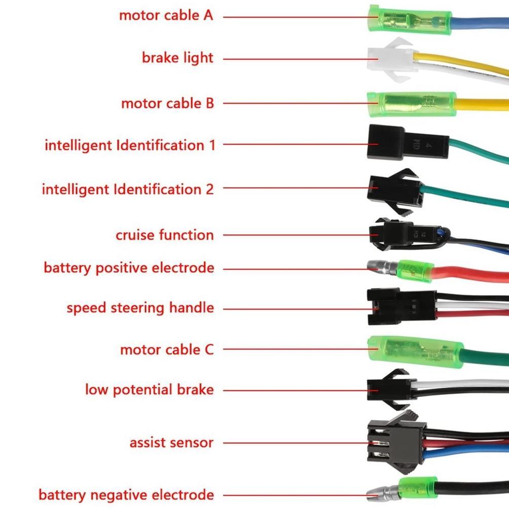 Eshalmall  - Controller Sepeda Listrik  48V 500W Bldc Brushless Kontroler 36V/48V Selis Universal 36