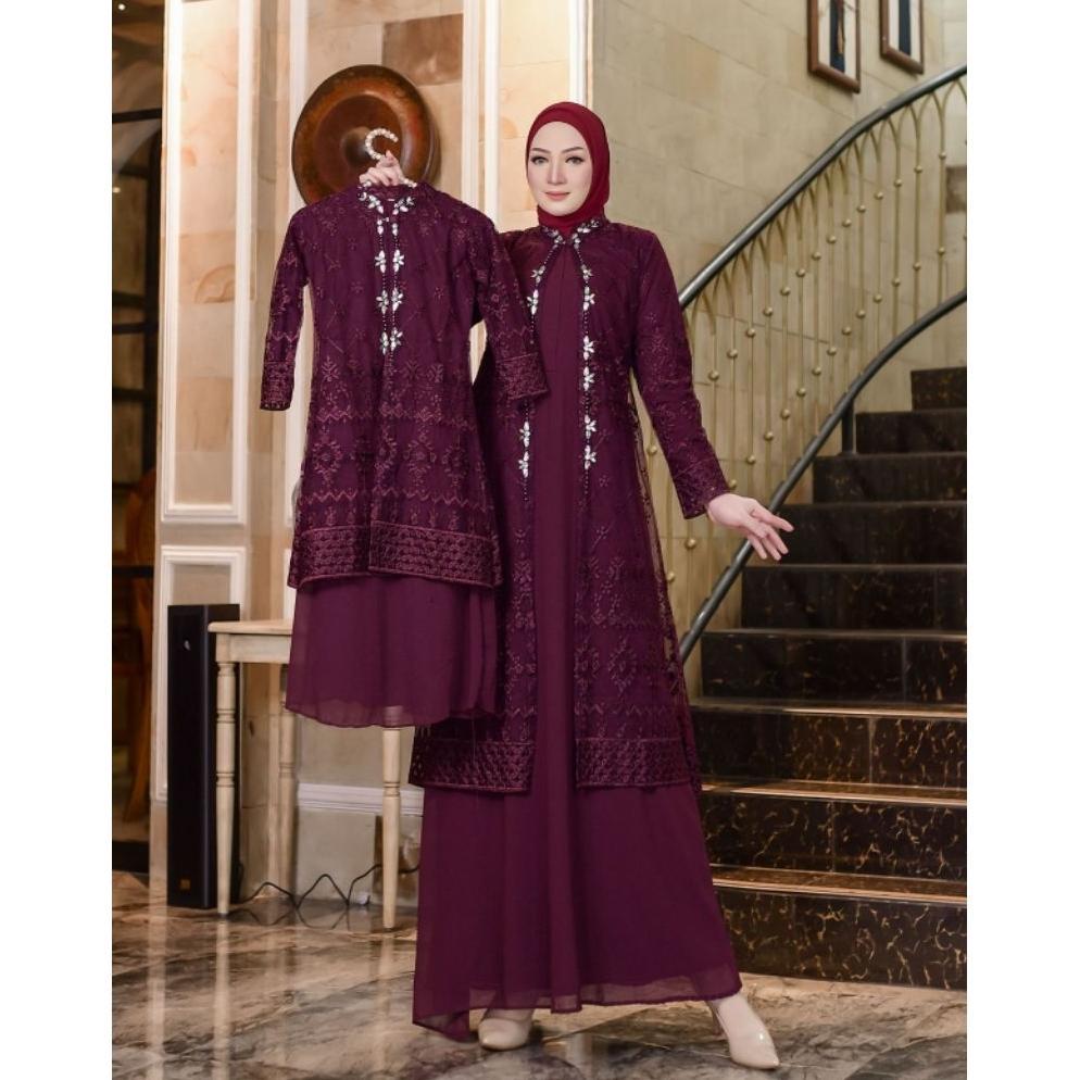 Gamis Couple Ibu dan Anak - Gamis Pesta Couple - Gamis