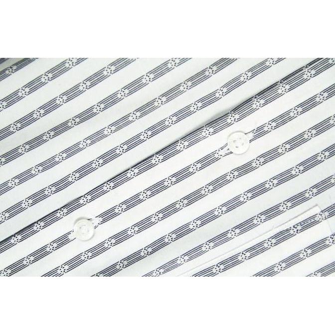 Kemeja Formal SlimFit Putih Motif Salur Lengan Pendek MG-11 WD & Co. murah
