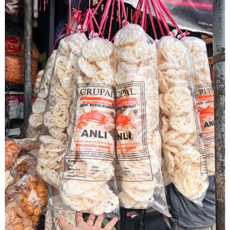 Krupuk Palembang Anli 240g, 400g & 490g  Kerupuk Palembang Anli Halal Ikan Tenggiri Ukuran Besar 500