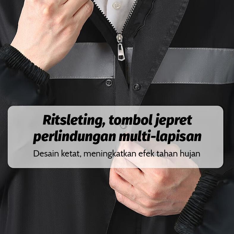 Yudiaudis Zacro Jas Hujan Pria/Jas Hujan/Tebal Anti Angin Oxford Cloth Desain Karet Gelang Jas Hujan