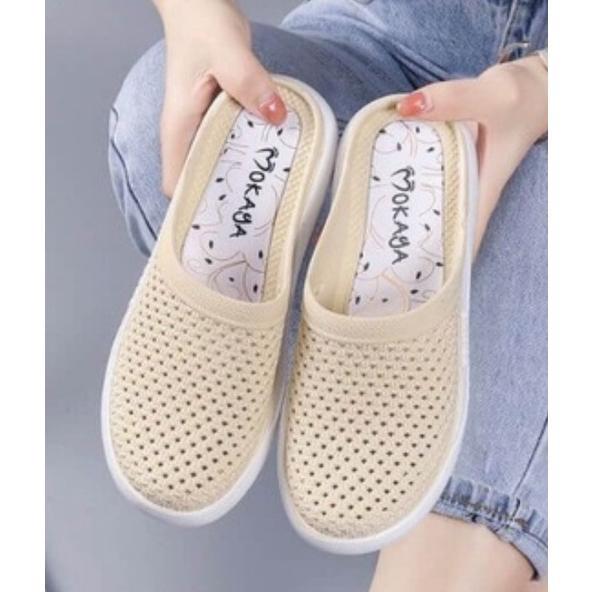 Terlaris Sandal Selop, Sandal Baim Wanita, Sandal Baim Bakpao Karet Wanita Mokaya Murah