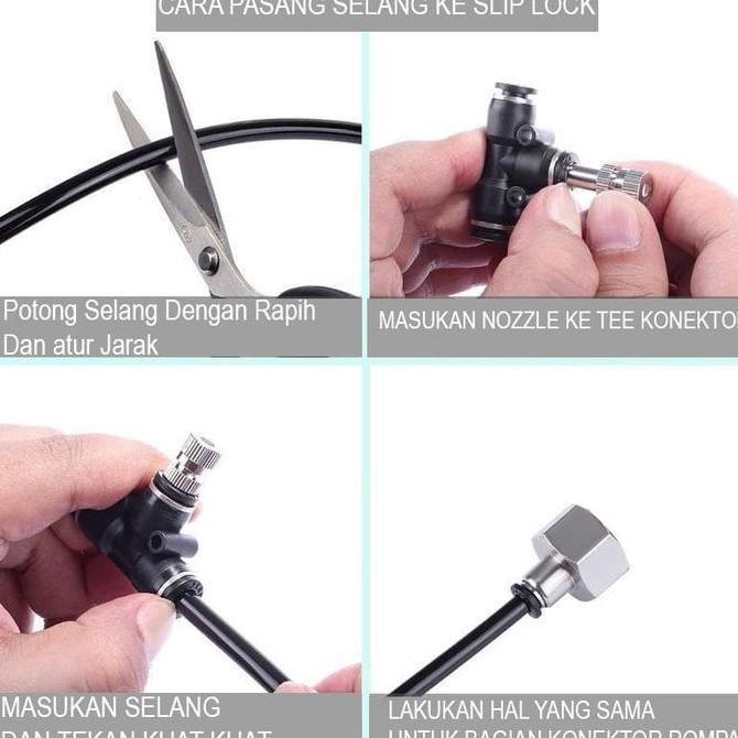 Misting 10 Titik Nozzle Stainless - Paket Output Misting Kabut