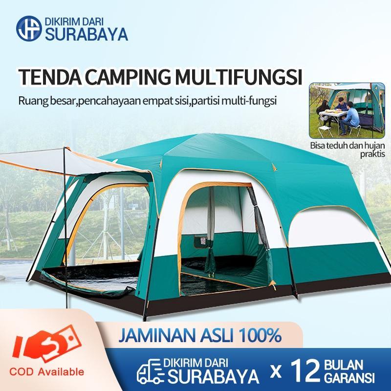 Tenda Camping 5-8 Orang 3.82.62M Orang Lipat Portable Waterproof Anti Air Outdoor Tenda Gunung