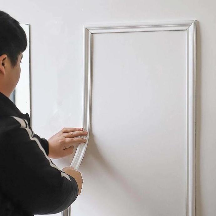 Wall Border List Dinding Tembok Wallpaper Stiker Foam 3D Motif Bunga