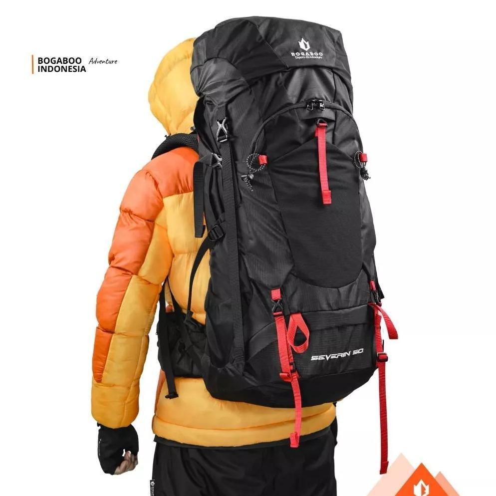 BOGABOO SEVERIN 50 Liter + TAS Daypack 15 L - Tas Gunung carrier Ultralight 50L - Tas Ransel Camping