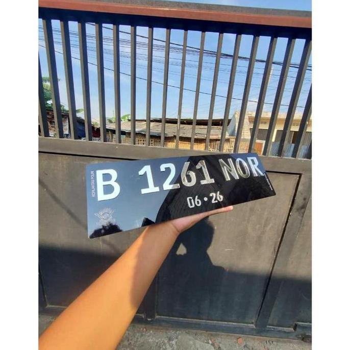 Plat Nomor mobil Timbul Custom Crome akrilik