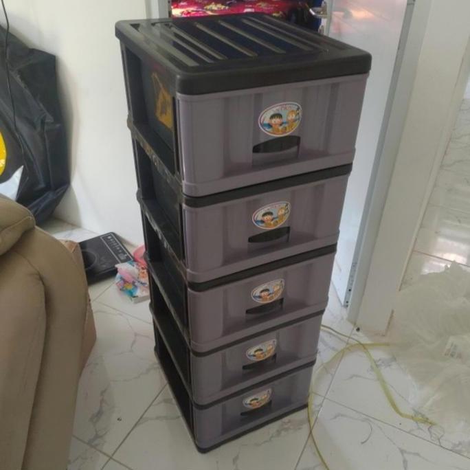 PROMO - Laci Pakaian Susun 5 PUP Yoko Sonia Kualitas Shinpo Lemari Baju Murah