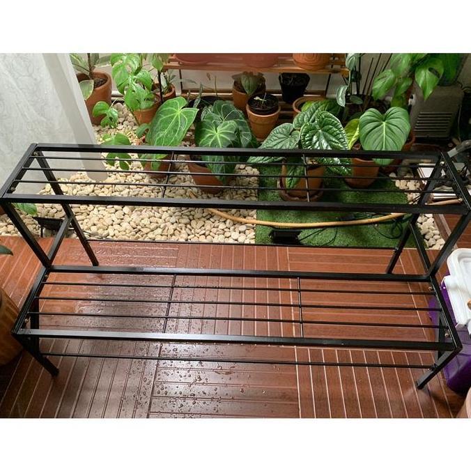 TERMURAH - RAK BESI HOLLOW 2 TINGKAT SERBAGUNA /SISTEM BONGKAR PASANG KNOCKDOWN/ RAK BUNGA / RAK POT