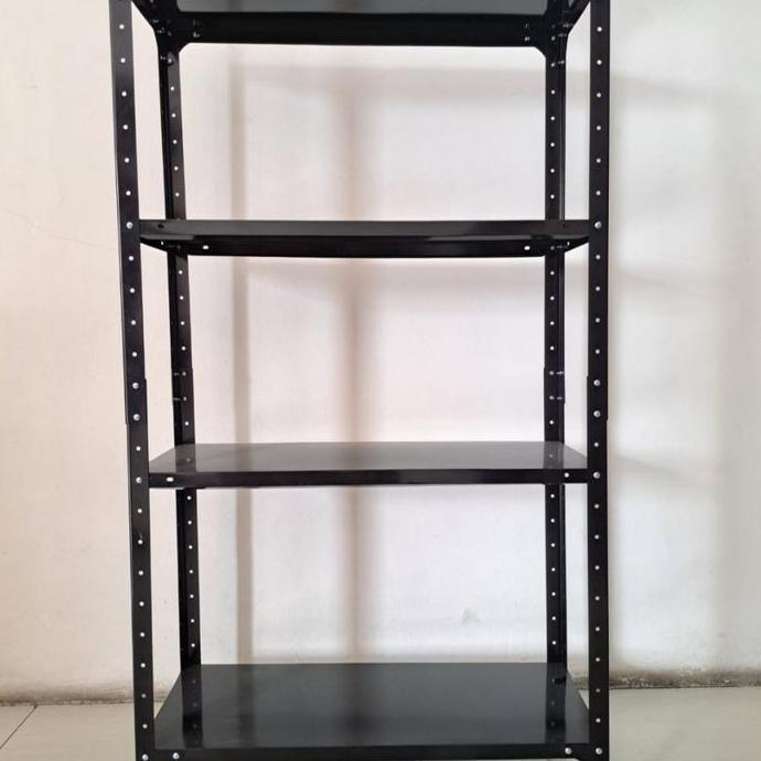 NEW - Kenmaster Rak 4 Susun Besi Serbaguna Black