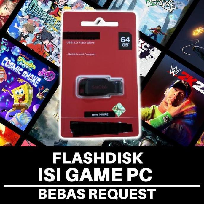 Flashdisk Isi Game PC 32GB 64GB Bebas Request
