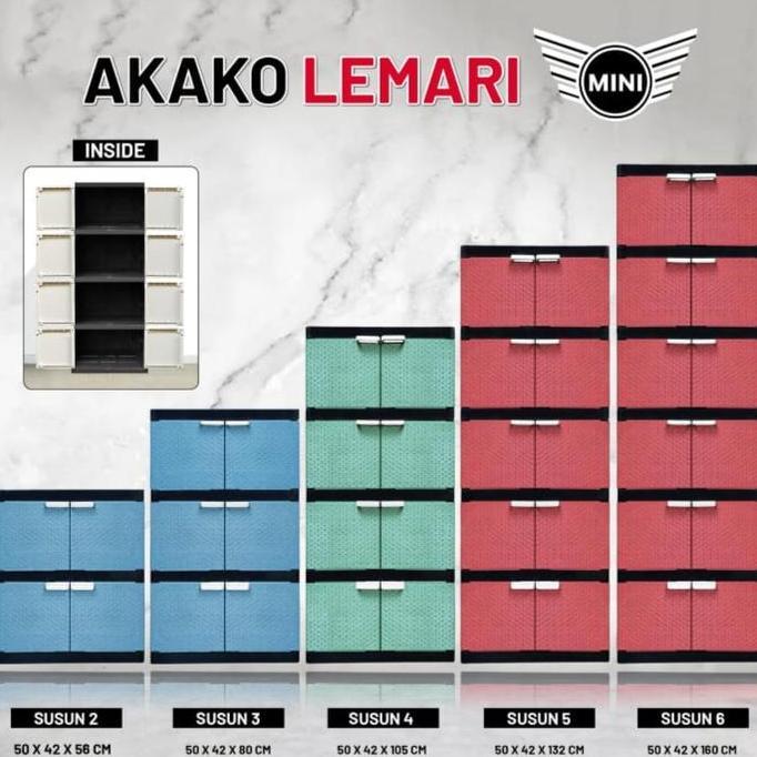 TERBARU - AKAKO - LEMARI PAKAIAN PLASTIK MINI AKAKO