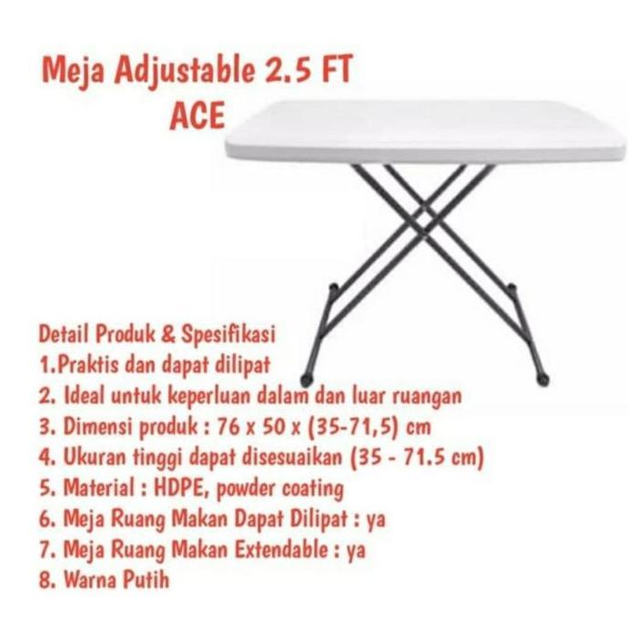 TERMURAH - Meja Lipat Ace Hardware Kualitas Premium Meja Kasur Meja Makan