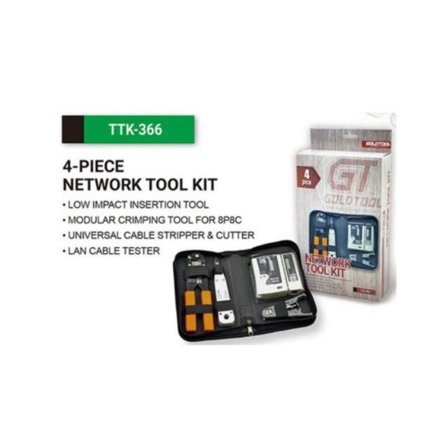Goldtool Network Toolkit Set TTK-366 4-Piece Network Tool Kit