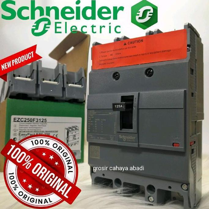Murah mccb breaker schneider EasyPact 125a 3phase ezc250f3125 EZC 250 mccb schneider 125a breaker sc