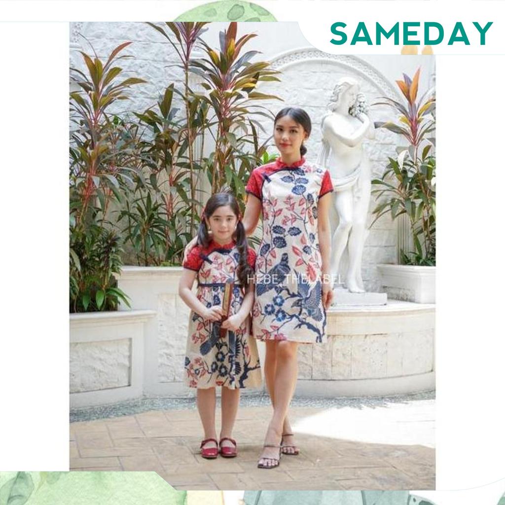 Akemi Batik Cheongsam - (Available Couple Adult & Kids ) Chinese New Year Sameday