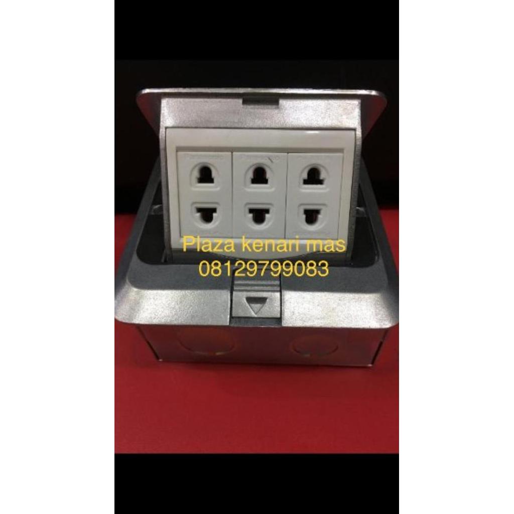 Stop Kontak Lantai Panasonic 3Gang Floor Soket Panasonic 3 Gang Stop K  Sale