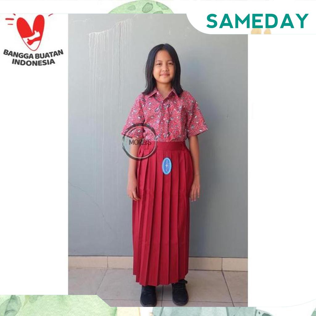 Seragam Baju Batik Sd/Mi/Tk/Paud Jm Merah Gosend