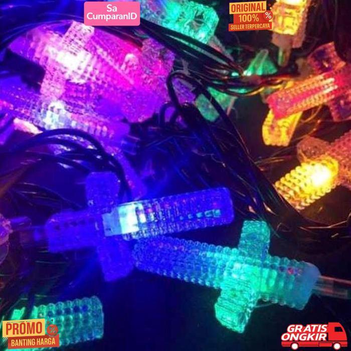 Berkualitas Lampu Natal Salib Lampu Hias Tumblr 0598