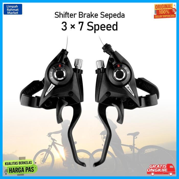 Quality Shifter / Pemindah Gigi Sepeda 3 X 7 Speed Model Gabung Handle
