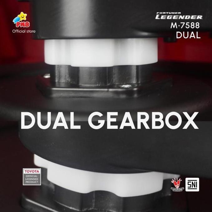 Mainan Mobil Aki Toyota Fortuner M7588 DUAL PMB TOYS