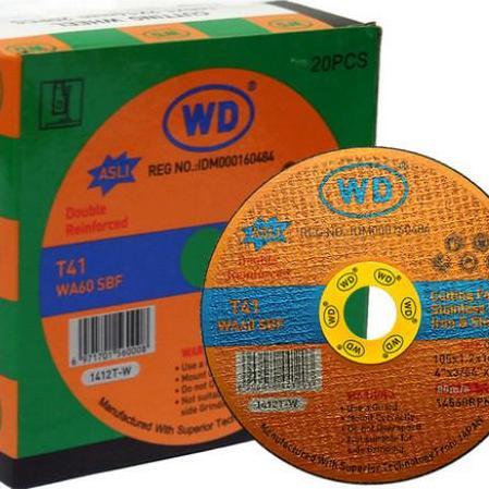 Batu Potong Besi WD Mata Gerinda Besi WD T41 4 Inch (dus)