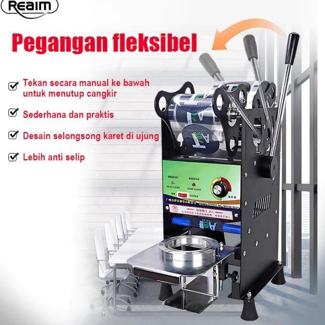 Mesin pres gelas kaca Reaim 8-26 oz asli, mesin pres gelas plastik, berbagai ukuran mesin pres gelas