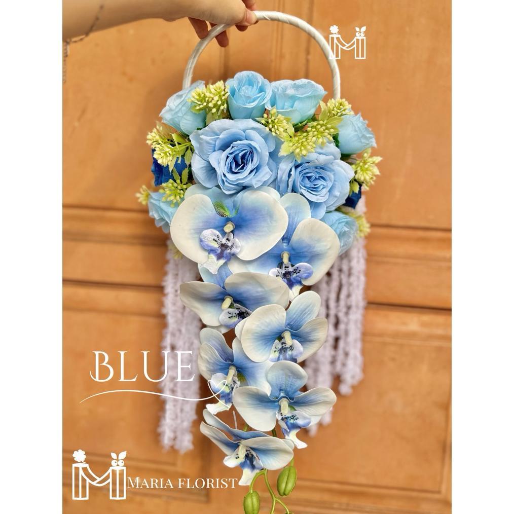 Flower Hoop Wedding Handbouquet Juntai - Buket Bunga Pernikahan Flower Hoop - Buket Pengantin Anggre