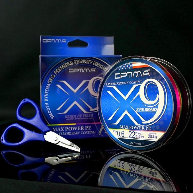 SENAR PE OPTIMA MAX POWER X9 CASTING SHORE 300M & 400M