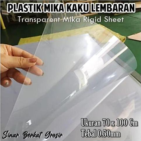 Plastik Mika Kaku Bening Lembaran Sampul Agenda 70 X 100 Cm 0.50Mm