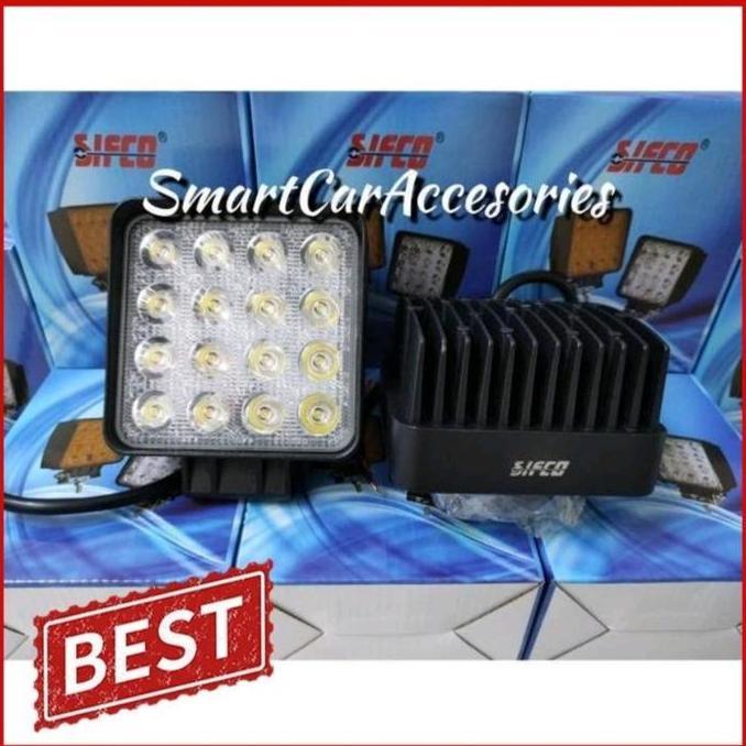Lampu Kerja Kabut Foglamp Tembak Sorot 16 Led Cree 48 Watt Kotak SIFCO
