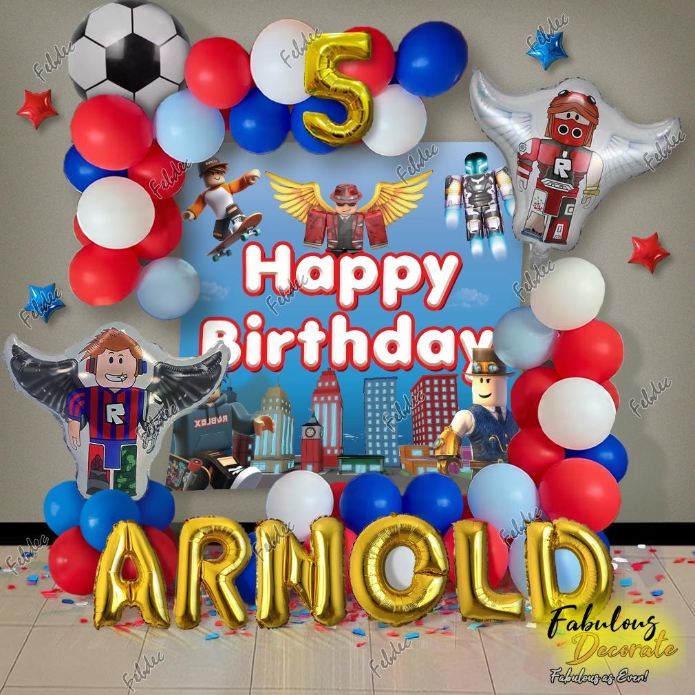 Fabulous Decorate Set Dekorasi balon Tema Roblox / Ultah tema Roblox / Ulang tahun Karakter Roblox