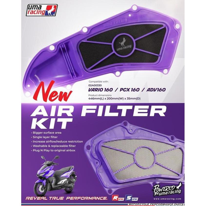 FILTER UDARA UMA RACING VARIO 160 / PCX 160 / ADV 160