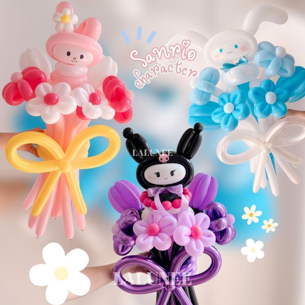 Balon Birthday Bouquet / Bunga Balon Wisuda /  Balon Karakter Sanrio Ulang Tahun / Balloon Twist