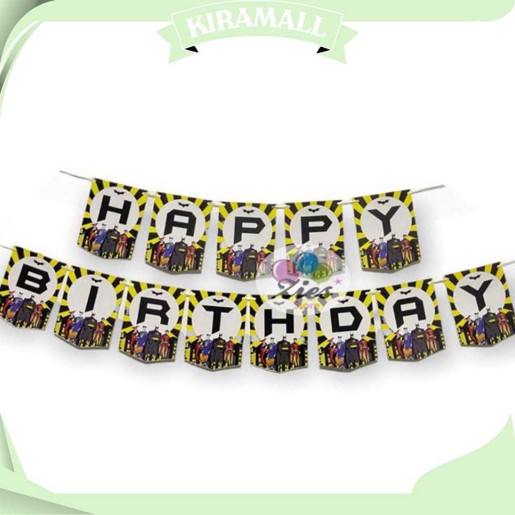 Banner Happy Birthday Batman / Banner Ulang Tahun Batman Zs Cod