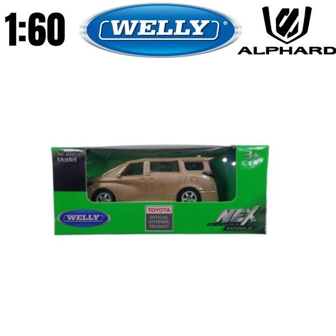 Diecast Welly Nex Toyota Alphard Gold Skala 1:60 Mobil Balap